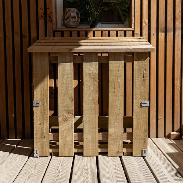 coffre à gaz en bois